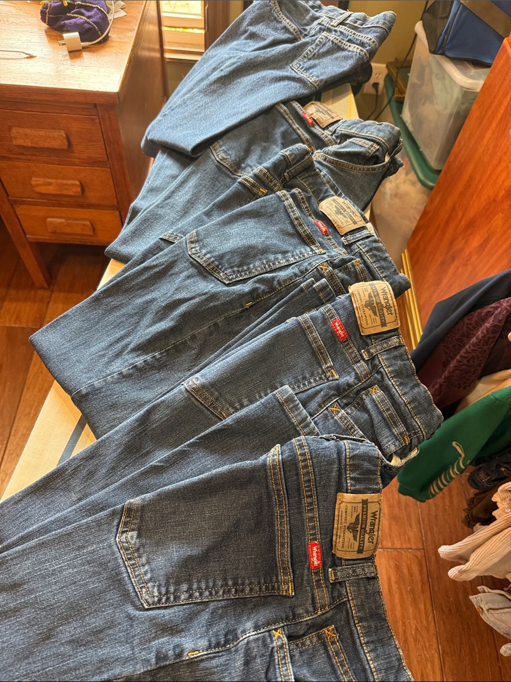 Wrangler Kids Blue Denim Jeans - Pack of 5